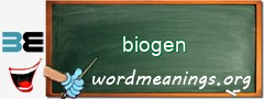 WordMeaning blackboard for biogen